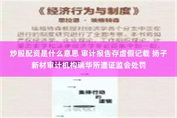 炒股配资是什么意思 审计报告存虚假记载 扬子新材审计机构瑞华所遭证监会处罚