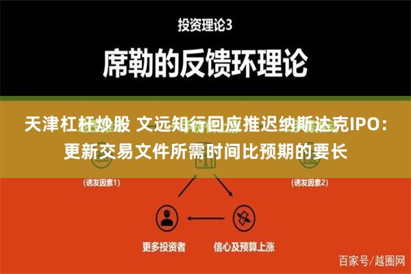 天津杠杆炒股 文远知行回应推迟纳斯达克IPO：更新交易文件所需时间比预期的要长