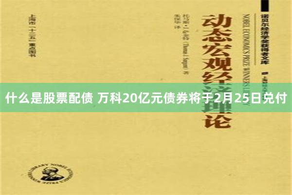 什么是股票配债 万科20亿元债券将于2月25日兑付